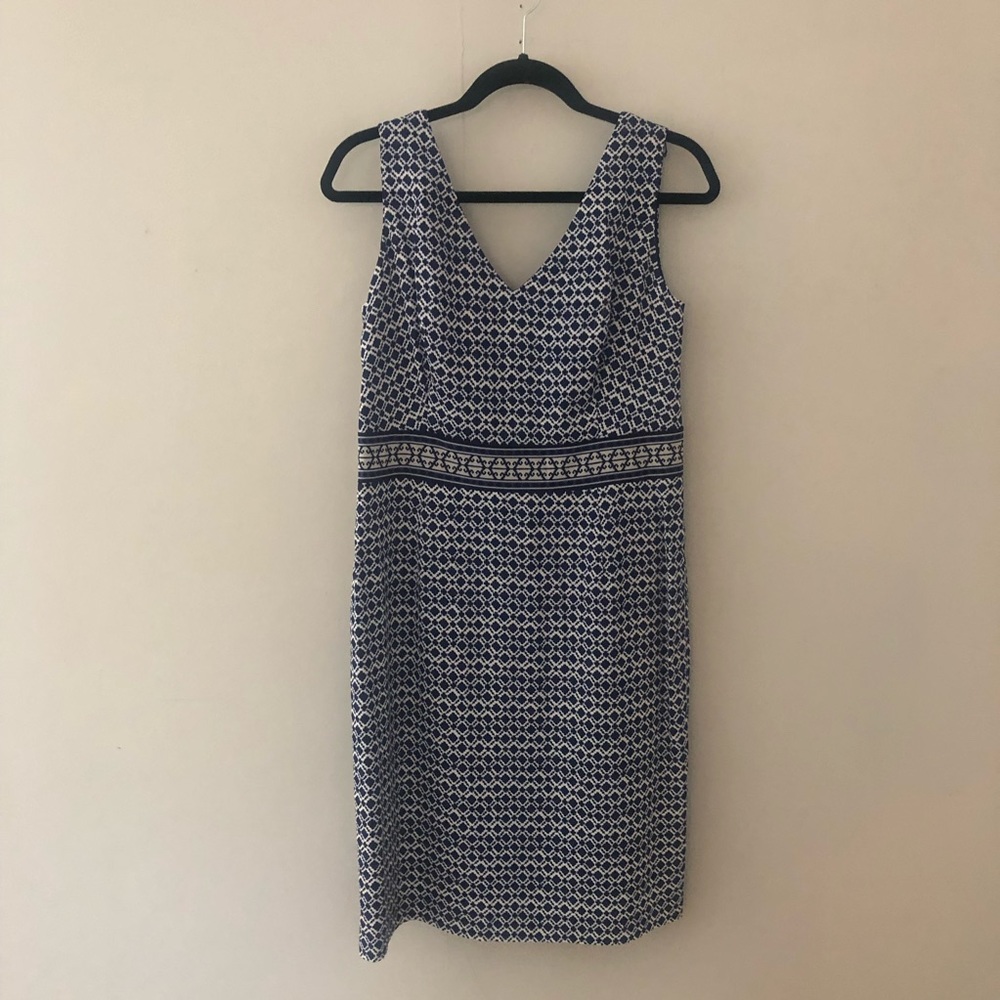 Tory Burch Sleeveless Dress | Blue White | Sz 10